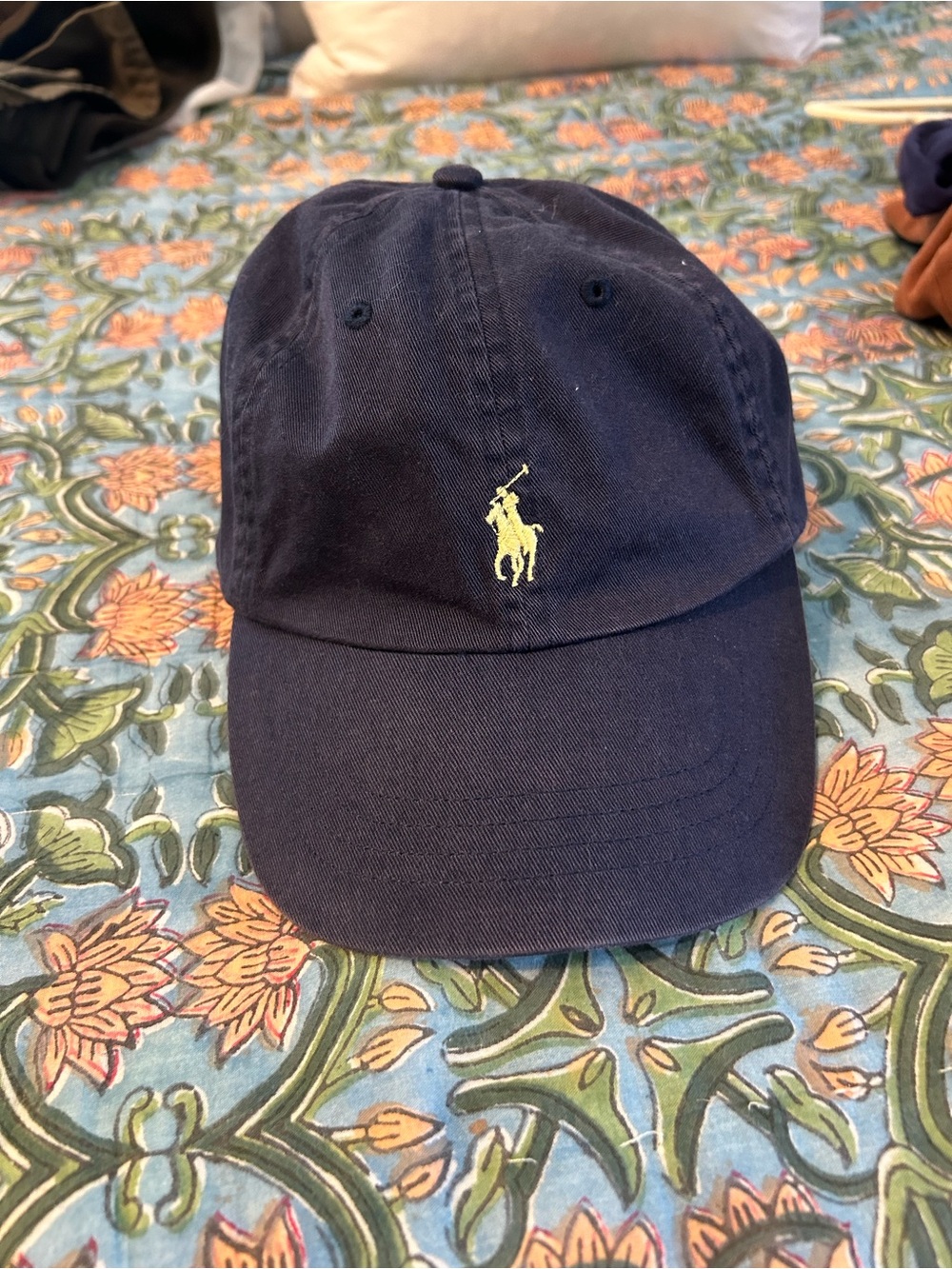 Ralph Lauren Navy Baseball Cap with Yellow Pony